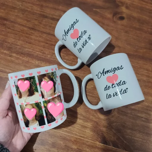 Taza cerámica blanca personalizada