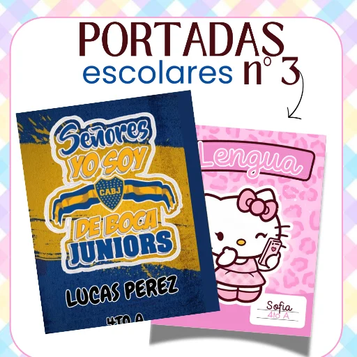 KITS ESCOLARES: PORTADAS, ETIQUETAS, TABLAS Y ABC