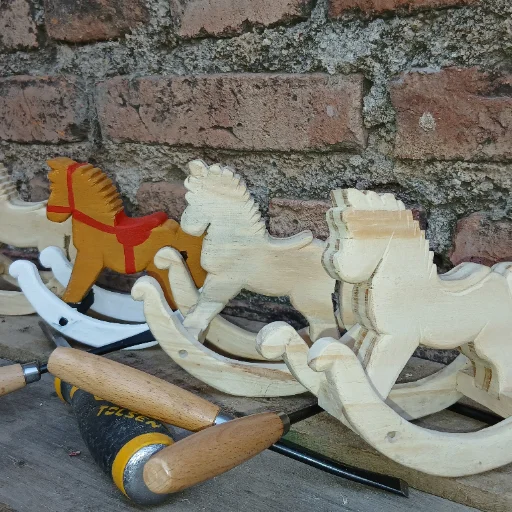Caballo de madera mecedor - imagen 2