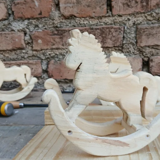 Caballo de madera mecedor - imagen 3