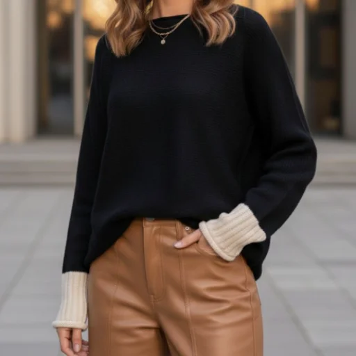 Sweater Sinergia - Color Negro/Beige
