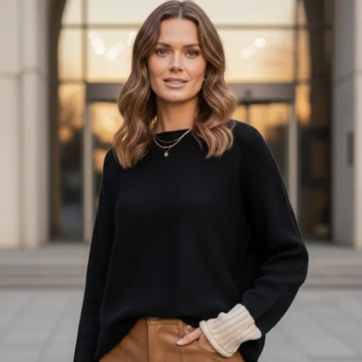 Sweater Sinergia - Color Negro/Beige