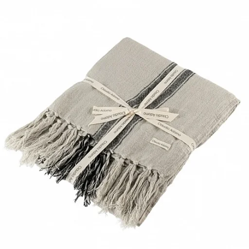 THROW KASHI - GRIS CLARO/NEGRO