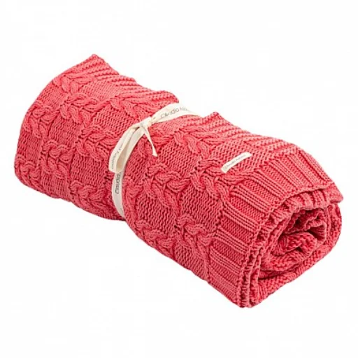 THROW TEJIDO ROJO