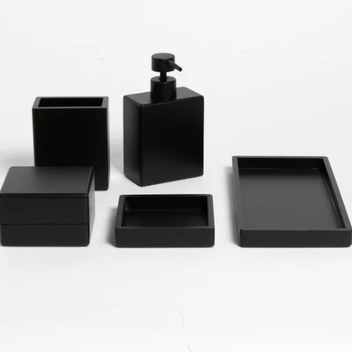 DISPENSER CUADRADO ROBLE NEGRO 16X5