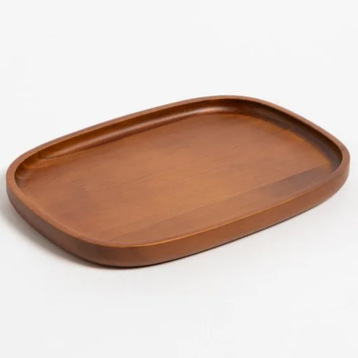 BANDEJA MADERA TECA OVAL 25X18X2CM