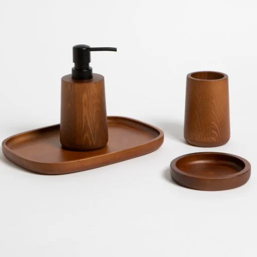 BANDEJA MADERA TECA OVAL 25X18X2CM