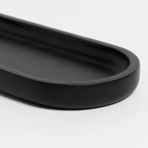 BANDEJA OVAL ROBLE NEGRO 30CM