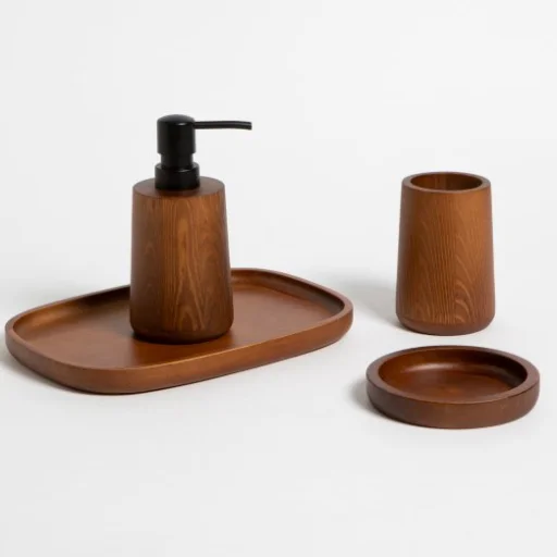 JABONERA MADERA TECA REDONDO 11,
