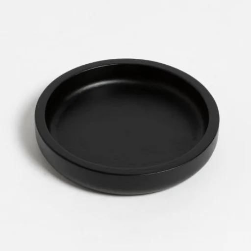 JABONERA REDONDO ROBLE NEGRO 11,5 CM