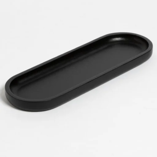 BANDEJA OVAL ROBLE NEGRO 30CM
