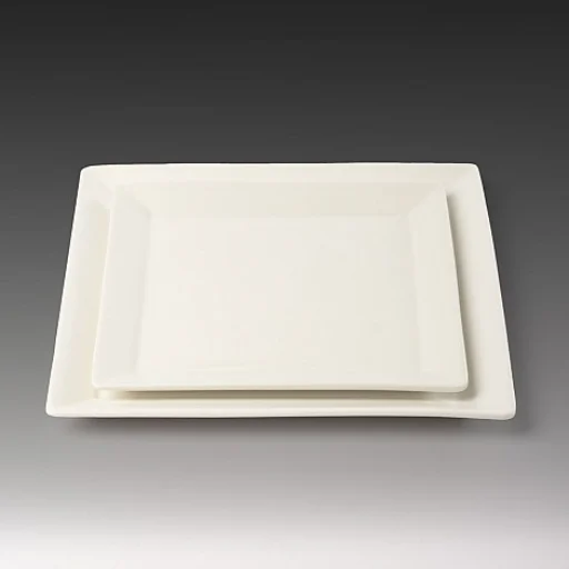VAJILLA GASTRONOMICA - PLATO CUADRADO BLANCO CHICO