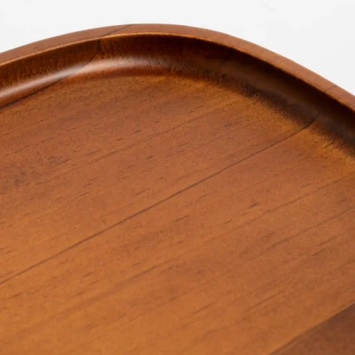BANDEJA MADERA TECA OVAL 25X18X2CM