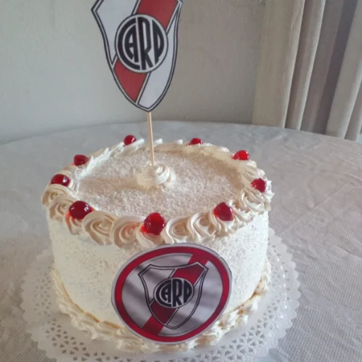 Torta de River – Formato Redondo ⚽️🔴⚪️