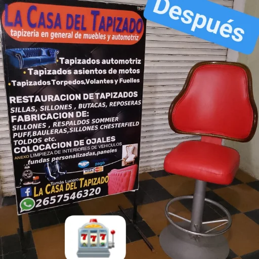 BUTACAS DE CASINO RESTAURACIÓN Y TAPIZADO COMPLETO - imagen 4