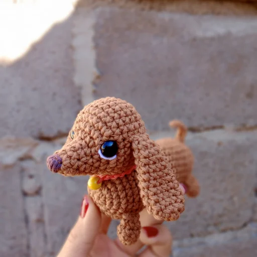 Perro salchicha 🌭🐶 amigurumi