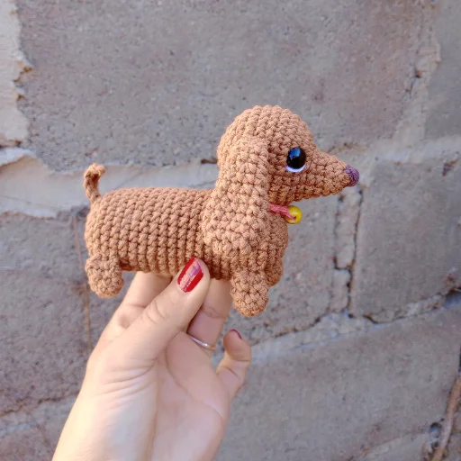 Perro salchicha 🌭🐶 amigurumi - imagen 4