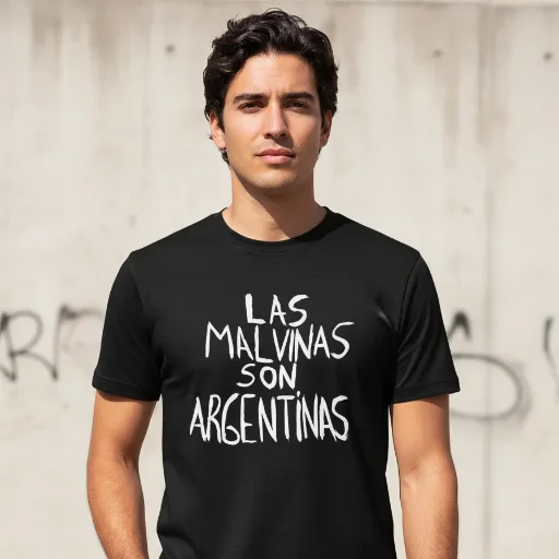 Remera Las Malvinas son Argentinas estampada en vinilo de primera calidad - imagen 4