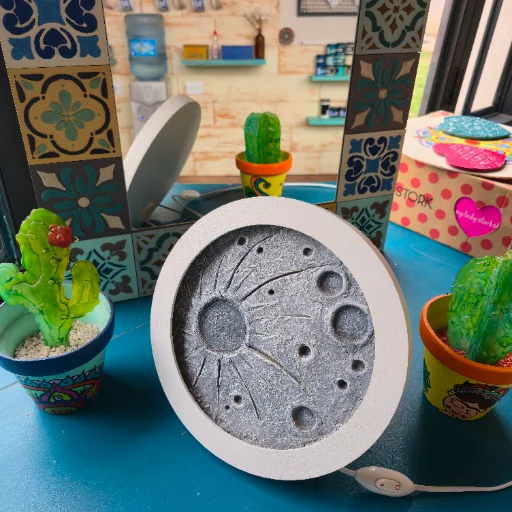 Lampara Luna Led Artesanal Diseño Exclusivo Regalo Día Madre