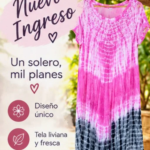 Vestido Tie Dye Rosa Indigo