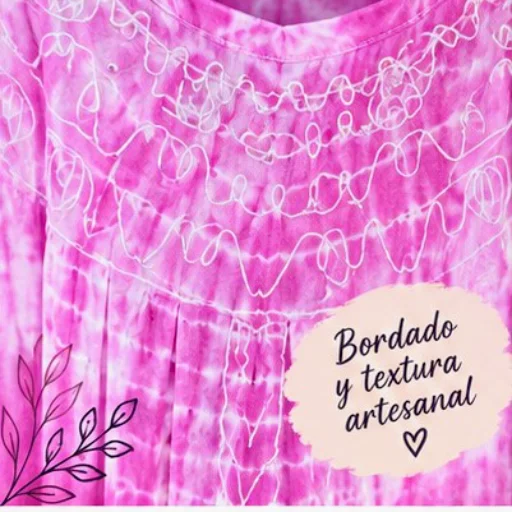 Vestido Tie Dye Rosa Indigo
