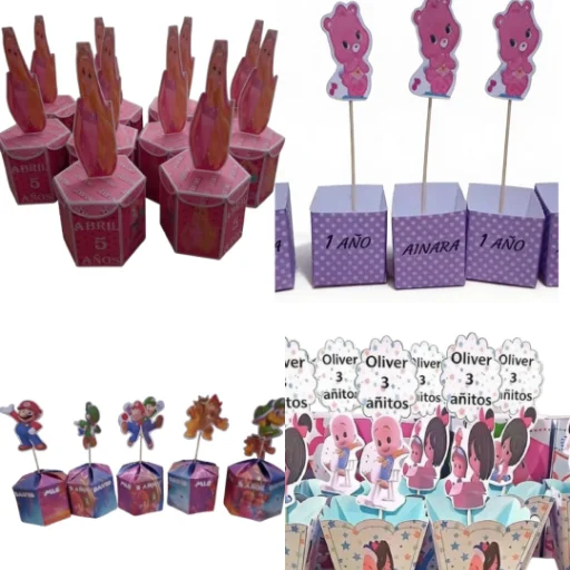 🎉 COMBO CUMPLEAÑOS X20 PERSONALIZADO 🎉 TODO EN PAPEL OPALINA - TEMÁTICA A ELECCIÓN - imagen 7