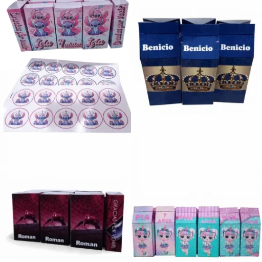 🎉 COMBO CUMPLEAÑOS X20 PERSONALIZADO 🎉 TODO EN PAPEL OPALINA - TEMÁTICA A ELECCIÓN - imagen 2