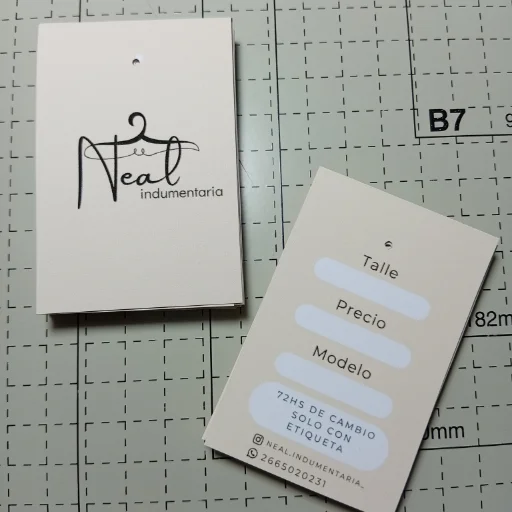 Tags rectangulares para ropa - imagen 8