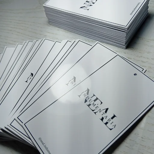 Tags rectangulares para ropa